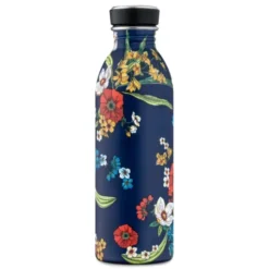 Trinkflasche 0,5 l URBAN aus Edelstahl, Blumen-Print