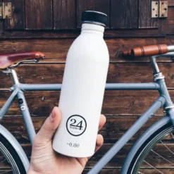 Trinkflasche 0,5 l URBAN aus Edelstahl, weiß