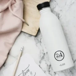 Trinkflasche 0,5 l URBAN aus Edelstahl, weiß