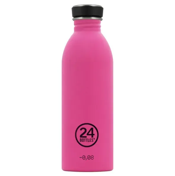 Trinkflasche 0,5 l URBAN aus Edelstahl, pink
