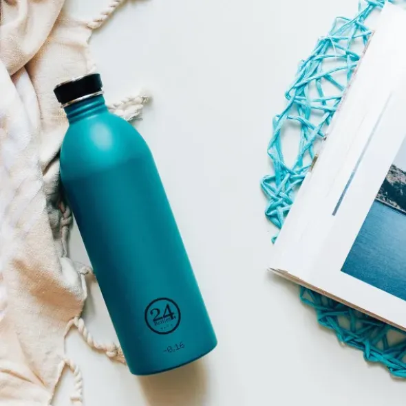 Trinkflasche 0,5 l URBAN aus Edelstahl, petrol - atlantic bay