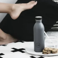 Trinkflasche 0,5 l URBAN aus Edelstahl, grau