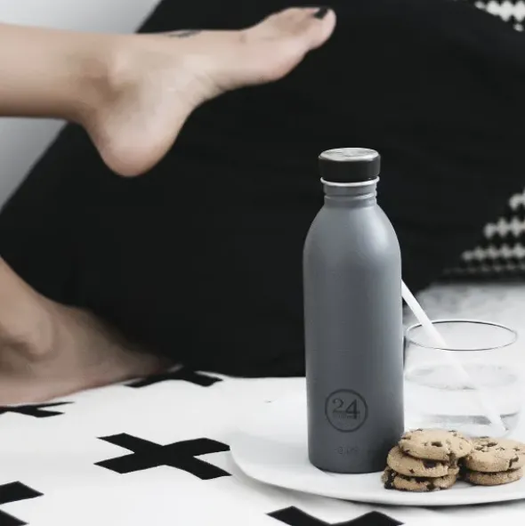 Trinkflasche 0,5 l URBAN aus Edelstahl, grau
