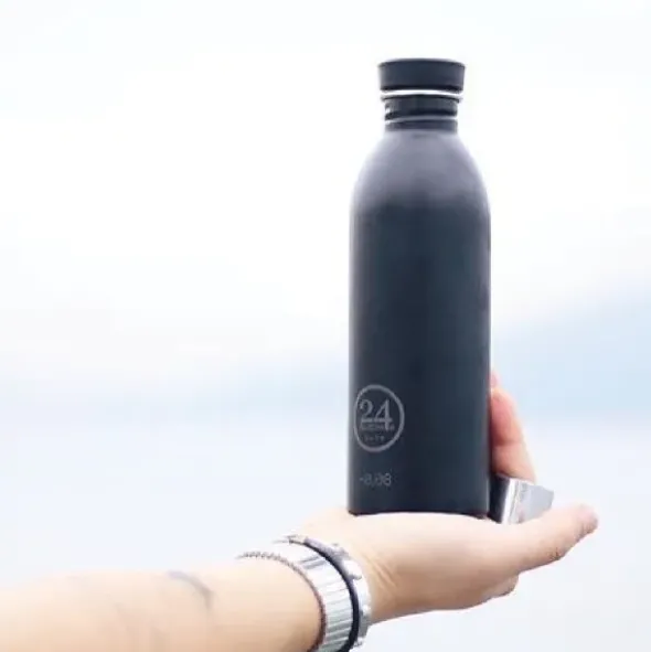 Trinkflasche 0,5 l URBAN aus Edelstahl, grau