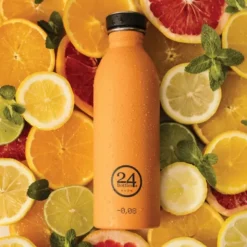 Trinkflasche 0,5 l URBAN aus Edelstahl, orange