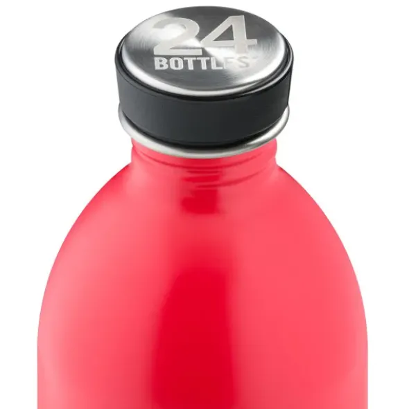 Trinkflasche 0,5 l URBAN aus Edelstahl, rot - hot red