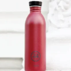 Trinkflasche 0,5 l URBAN aus Edelstahl, rot - hot red