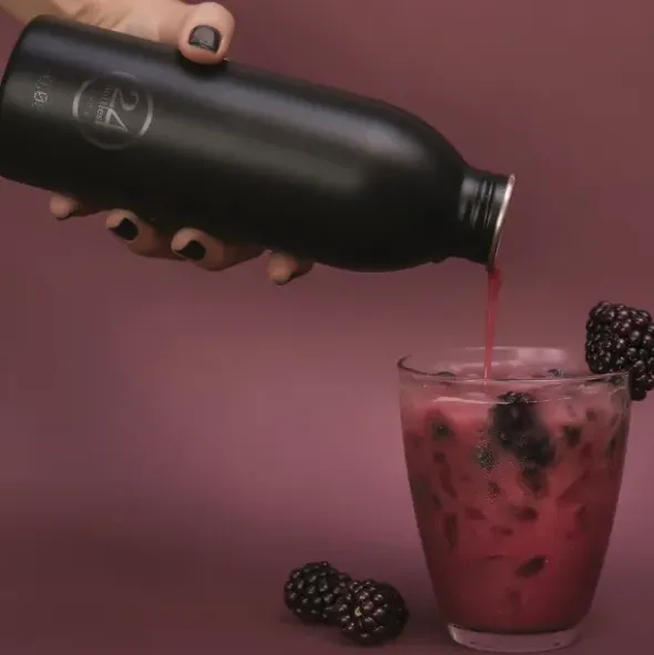Trinkflasche 0,5 l URBAN aus Edelstahl, schwarz