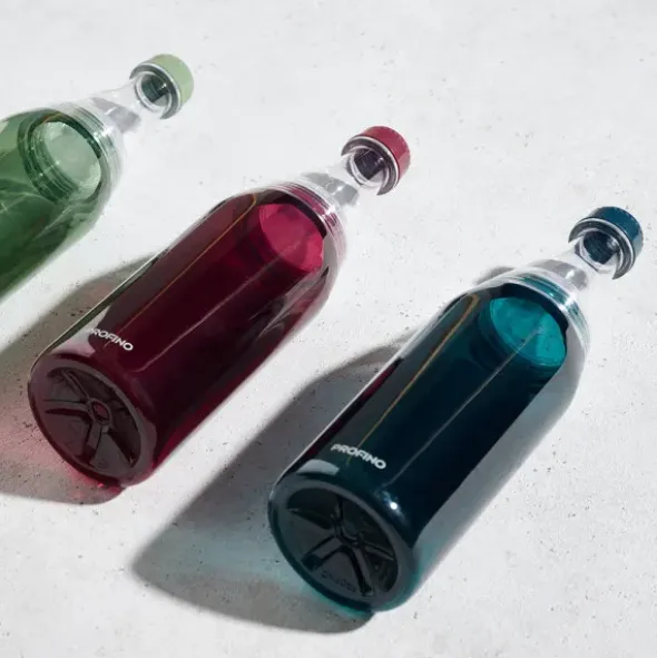 Trinkflasche 700 ml blau Kunststoff mit Schraubverschluss + 2 Öffnungen