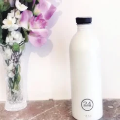 Trinkflasche URBAN 1l Edelstahl, Blüten und Blätter