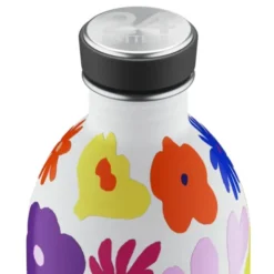 Trinkflasche URBAN 1l Edelstahl, Blumen
