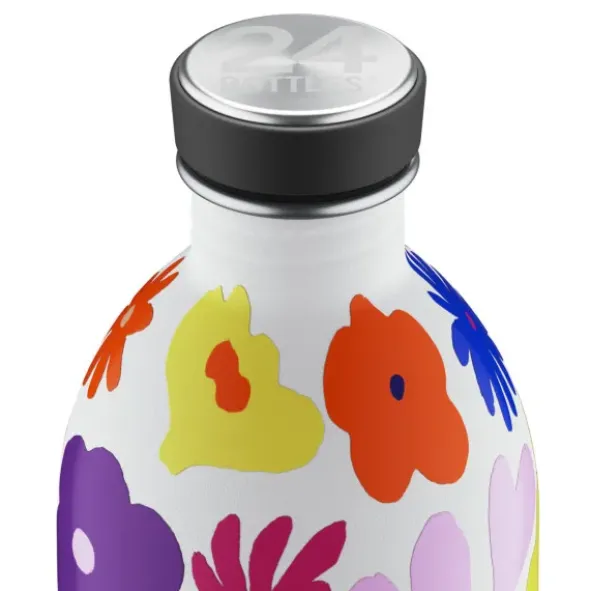 Trinkflasche URBAN 1l Edelstahl, Blumen