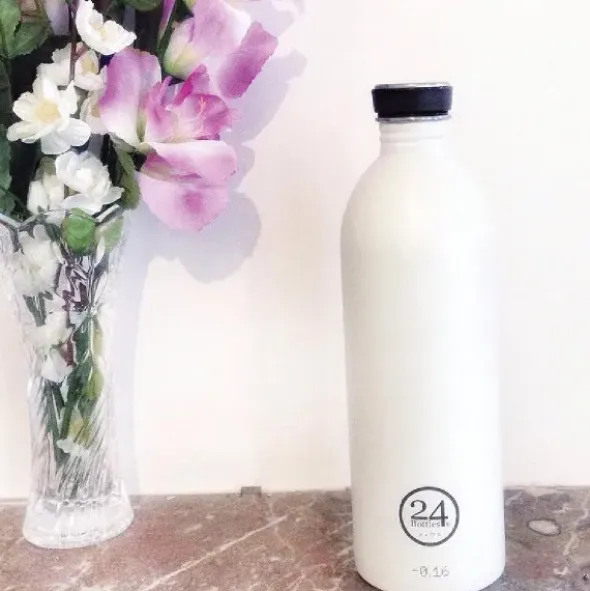 Trinkflasche URBAN 1l Edelstahl, Blumen