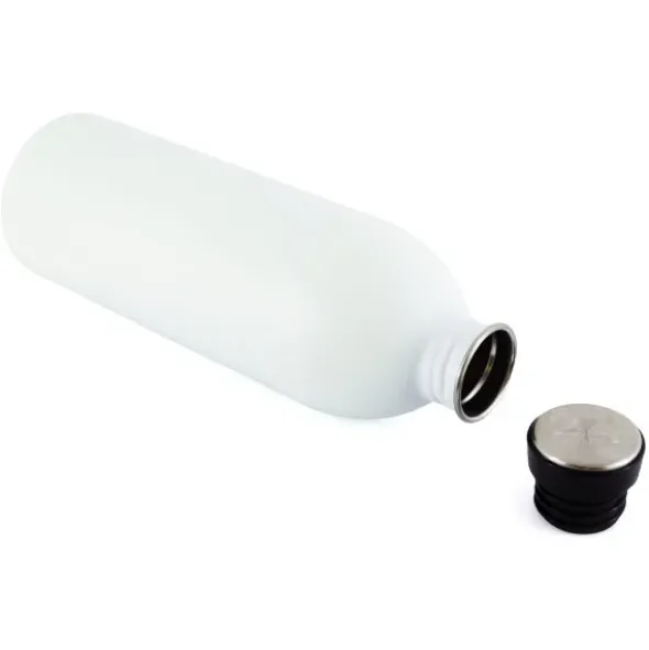 Trinkflasche URBAN 1l Edelstahl, weiß