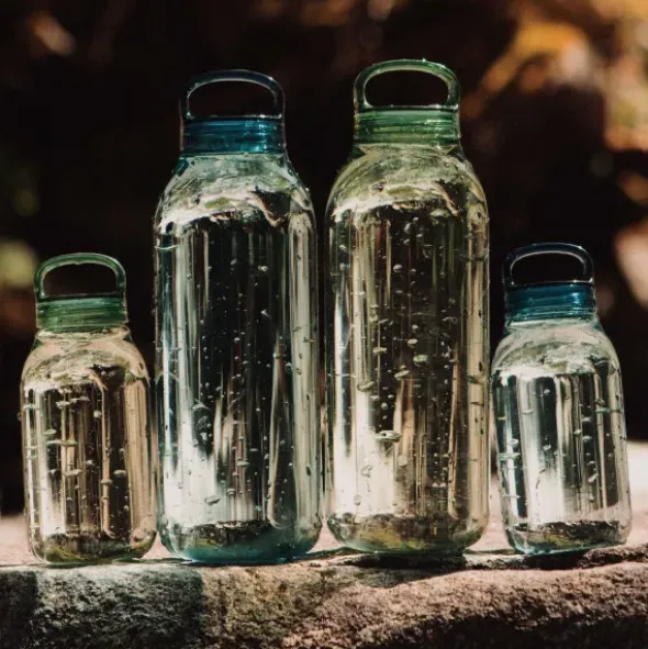 Trinkflasche WATERBOTTLE 300 ml mit Tragegriff, grün