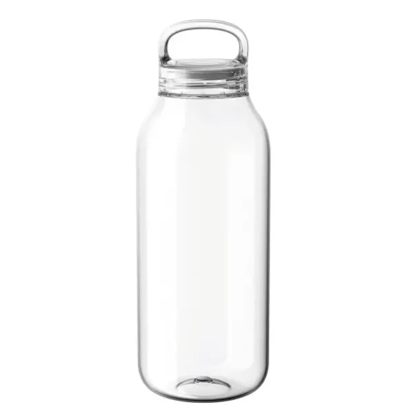 Trinkflasche WATERBOTTLE 500 ml mit Tragegriff, transparent