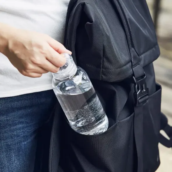 Trinkflasche WATERBOTTLE 500 ml mit Tragegriff, grau