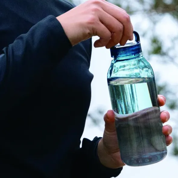 Trinkflasche WATERBOTTLE 500 ml mit Tragegriff, blau