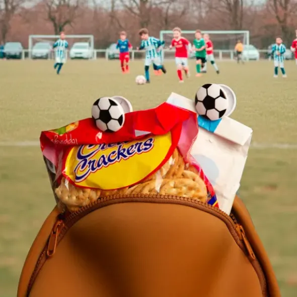 Tütenclips Fußball – Verschlussklammern 6er-Set aus Kunststoff