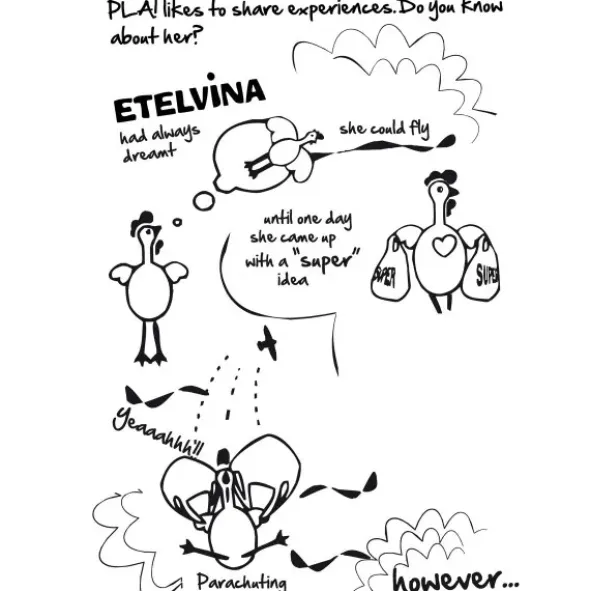 Tütensammler Tütenhuhn ETELVINA lila-pink gestreift