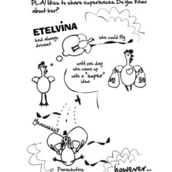 Tütensammler Tütenhuhn ETELVINA schwarz mit roten Punkten