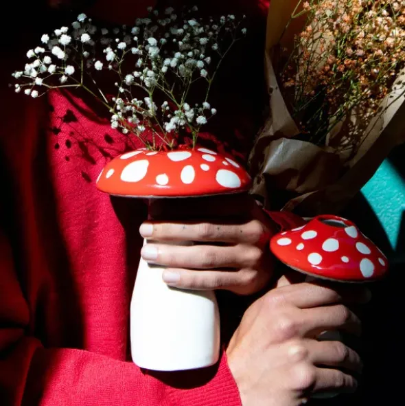 Vase AMANITA - Fliegenpilzvase groß