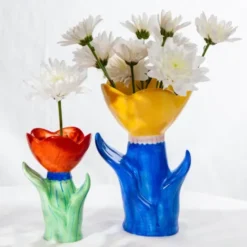 Vase Blume rot - Bloom, Größe S