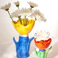 Vase Blume rot - Bloom, Größe S