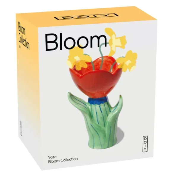 Vase Blume rot - Bloom, Größe S