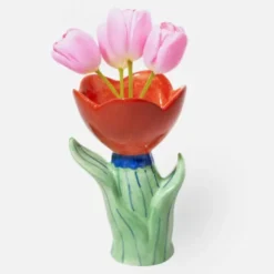 Vase Blume rot - Bloom, Größe S