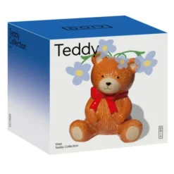 Vase & Dekofigur Teddybär – Blumenvase aus Keramik 15,5 cm