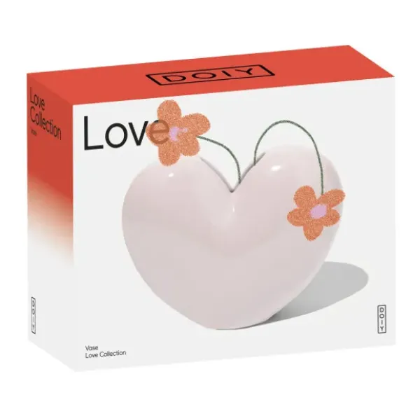 Vase Love - Herzvase aus rosa Keramik
