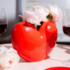 Vase Love - Herzvase aus roter Keramik
