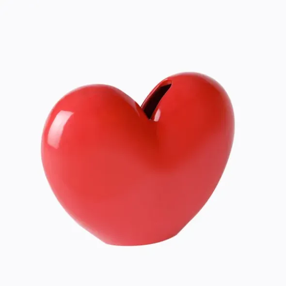 Vase Love - Herzvase aus roter Keramik