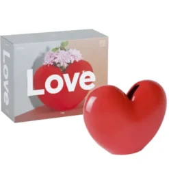 Vase Love - Herzvase aus roter Keramik