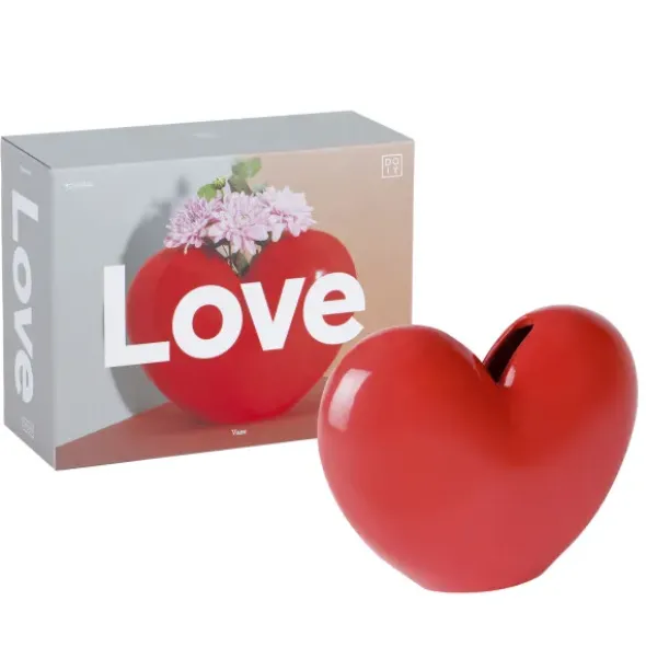 Vase Love - Herzvase aus roter Keramik