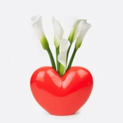 Vase Love - Herzvase aus roter Keramik