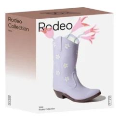 Vase Rodeo - Cowboy Stiefel Vase lila