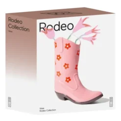 Vase Rodeo - Cowboy Stiefel Vase rosa