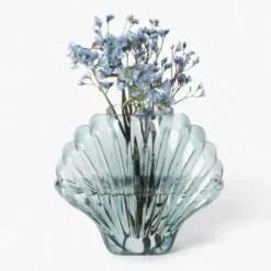 Vase Seashell - Muschelvase blau