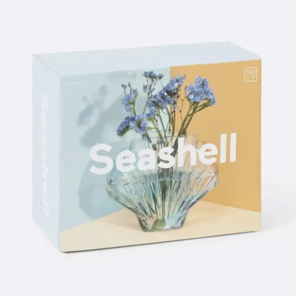 Vase Seashell - Muschelvase blau