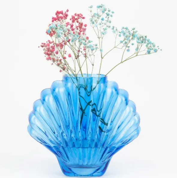 Vase Seashell - Muschelvase dunkelblau