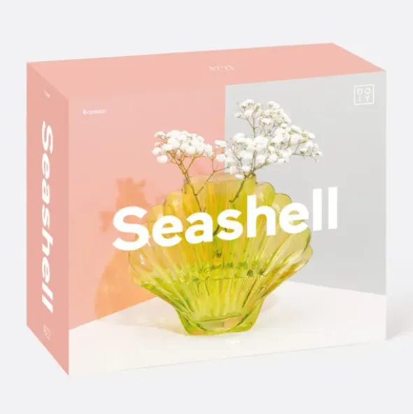 Vase Seashell - Muschelvase gelb