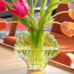 Vase Seashell - Muschelvase gelb