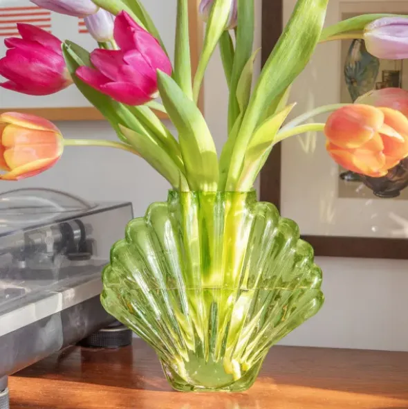 Vase Seashell - Muschelvase gelb