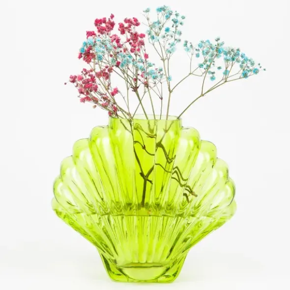 Vase Seashell - Muschelvase gelb