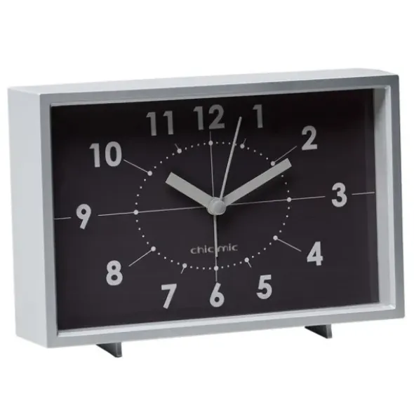 Vintage Wecker mit Licht- & Alarmfunktion silber