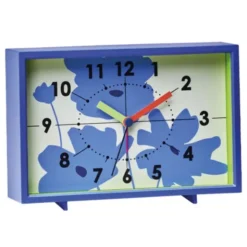 Vintage Wecker mit Licht- & Alarmfunktion blau