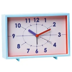 Vintage Wecker mit Licht- & Alarmfunktion hellblau