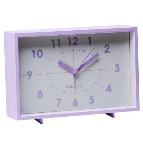Vintage Wecker mit Licht- & Weckfunktion lila